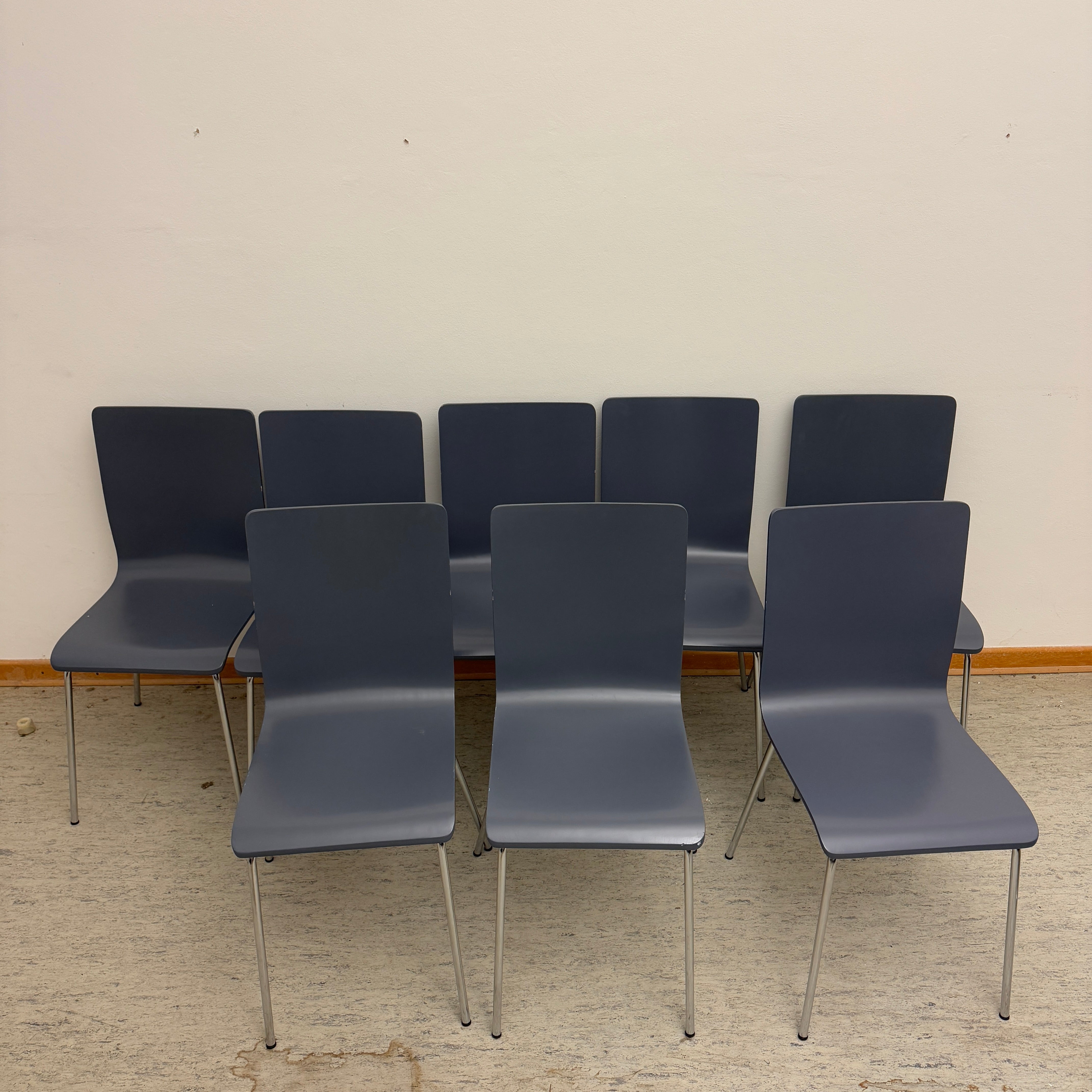 Besucherstuhl Wartezimmerstuhl CLP BESUCHERSTUHL 8 Stk Holz grau