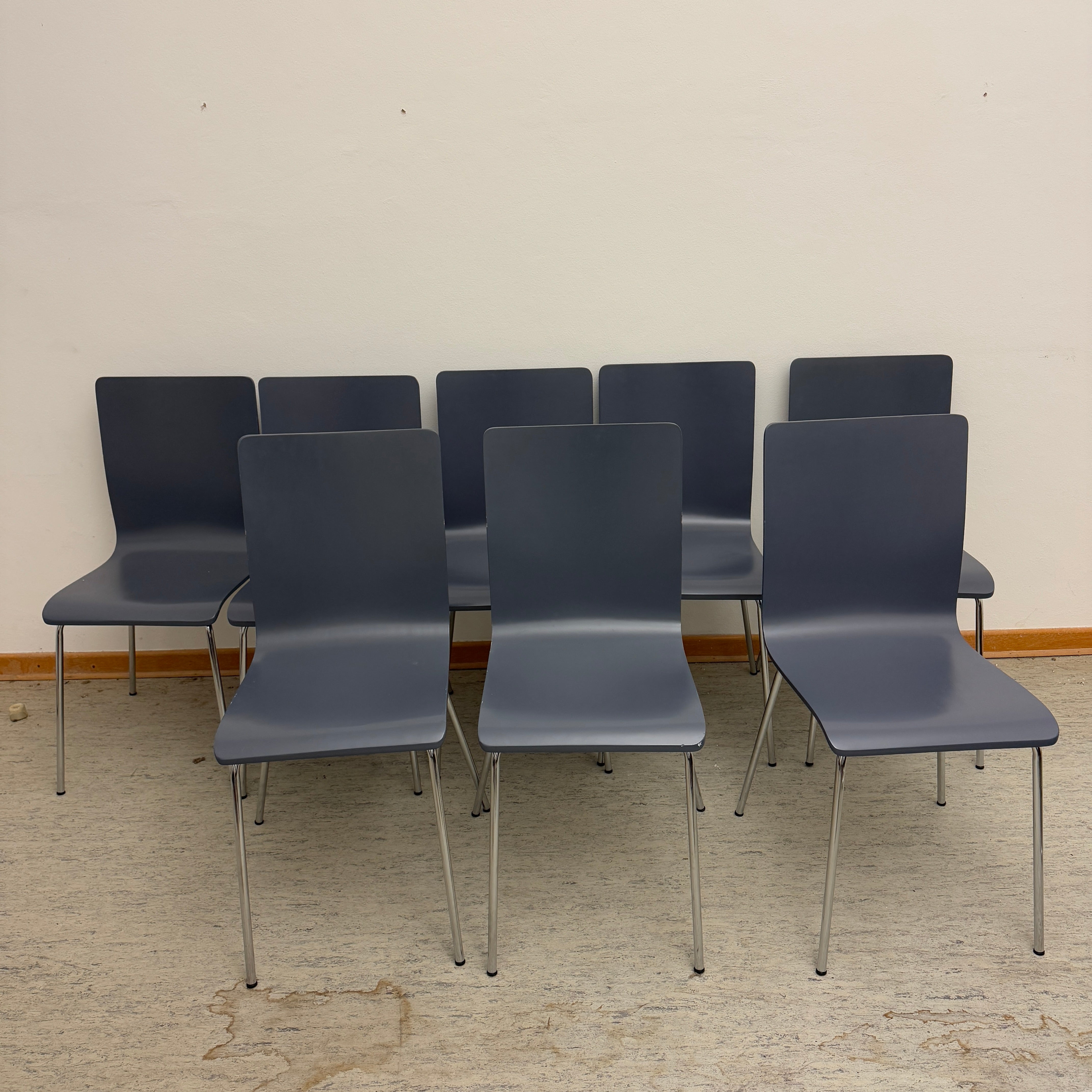 Besucherstuhl Wartezimmerstuhl CLP BESUCHERSTUHL 8 Stk Holz grau