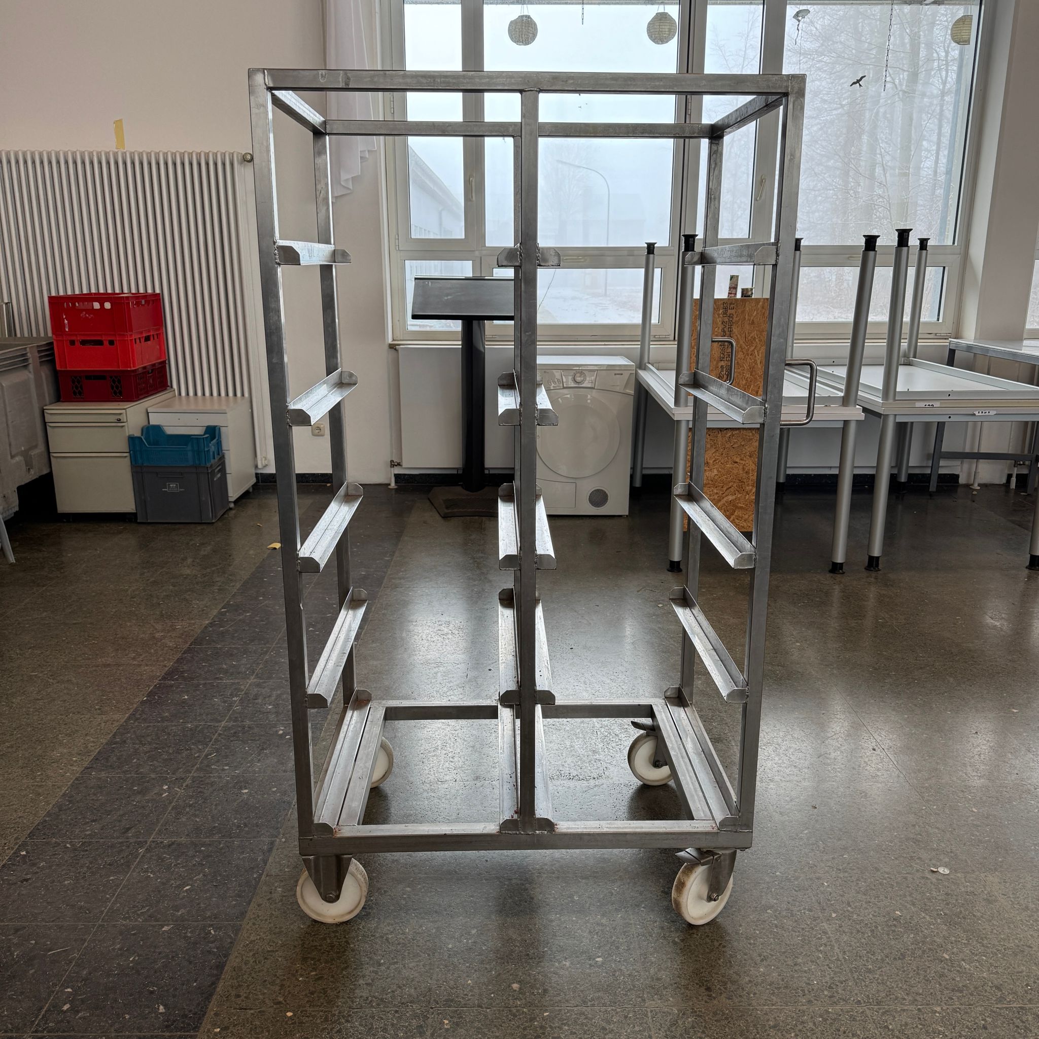 Rauchstockwagen Rauchwagen Wurstwagen Wurstabhängewagen Edelstahl Metzgerei